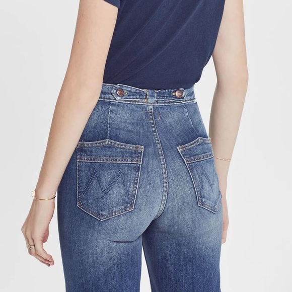 NWT Mother The Loop De Loop Fray Jeans in Just One Sip - Picture 4 of 13